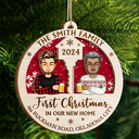 First Christmas In Our New Home - Personalized 2-Layered Wooden Ornament