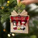 Family, Couple - Family Is The Greatest Christmas Gift - Personalized 2-Layered Wooden Ornament