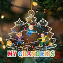 Gift For Grandparents - Custom Photo Our Grandkids Christmas Tree - Personalized Custom Shaped Acrylic Ornament