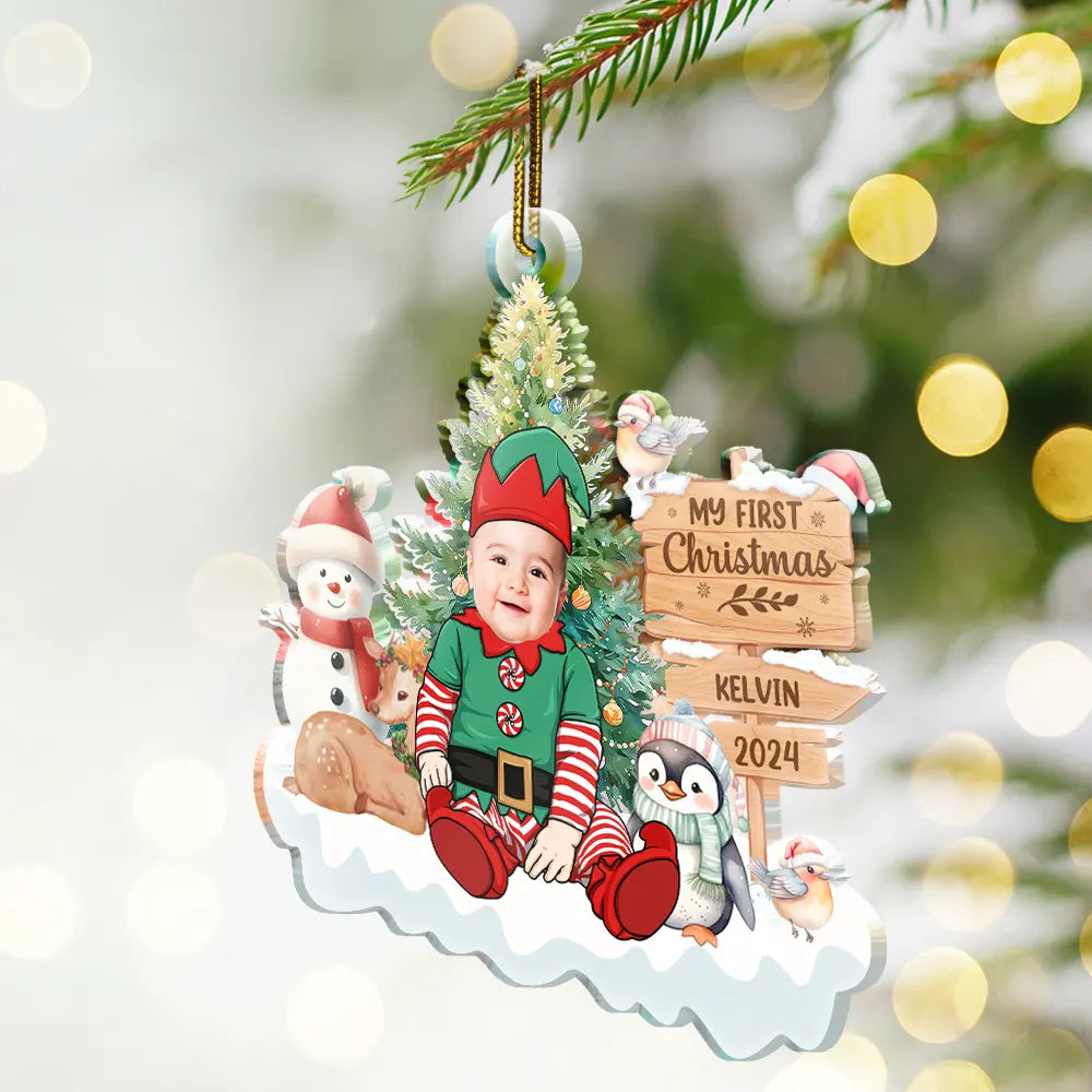 New baby, Gift For Kids - Custom Photo Our Greatest Gift - Personalized Custom Shaped Acrylic Ornament