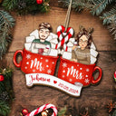 Gift For Couples - Christmas Husband And Wife Together - Personalized Wooden Cutout Ornament