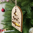 Family, Parents, Gift For Kids - Christmas Family Tree - Personalized Mirror Ornament