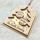 Family, Parents, Gift For Kids - Christmas Family Tree - Personalized Mirror Ornament