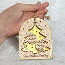 Family, Parents, Gift For Kids - Christmas Family Tree - Personalized Mirror Ornament