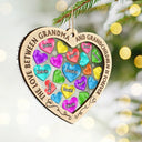 Gift For Grandparents, Gift For Kids - The Love Between Grandma And Grandchildren Is Forever - Personalized 2-Layered Mix Ornament