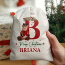 Gift For Kids, Gift For Son, Gift For Daughter - Custom Photo Monogram Baby Costumes Merry Christmas - Personalized Favor Bag