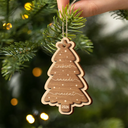 Family Name Christmas Tree - Personalized 2-Layered Wooden Ornament