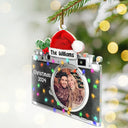 Christmas,Happy,Custom Photo,Family,Parents,Gift For Kids - Custom Photo Camera Shaped Family - Personalized Custom Shaped Acrylic Ornament