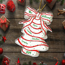 Family, Parents, Gift For Kids - Family Name Christmas Tree Bow - Personalized Custom Shaped Acrylic Ornament
