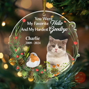 Custom Photo Pet Memorial Forever In My Heart - Personalized Custom Shaped Acrylic Ornament