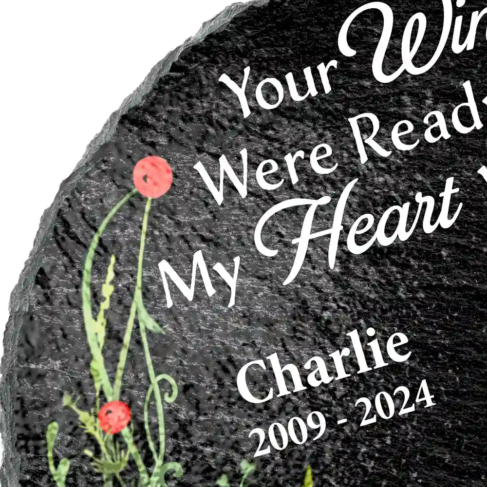 Memorial,Custom Photo,Pet Lovers,Dog Lovers,Cat Lovers,Sad - Custom Photo Pet Memorial Forever In My Heart - Personalized Circle Memorial Garden Stone