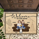 Gift For Couples,Pet Lovers,Dog Lovers,Cat Lovers,Family - Welcome To Our Home Family - Personalized Doormat
