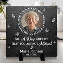 Memorial, Family, Parents - Custom Photo Memorial Always Loved Never Forgotten - Personalized Rectangle Memorial Garden Stone