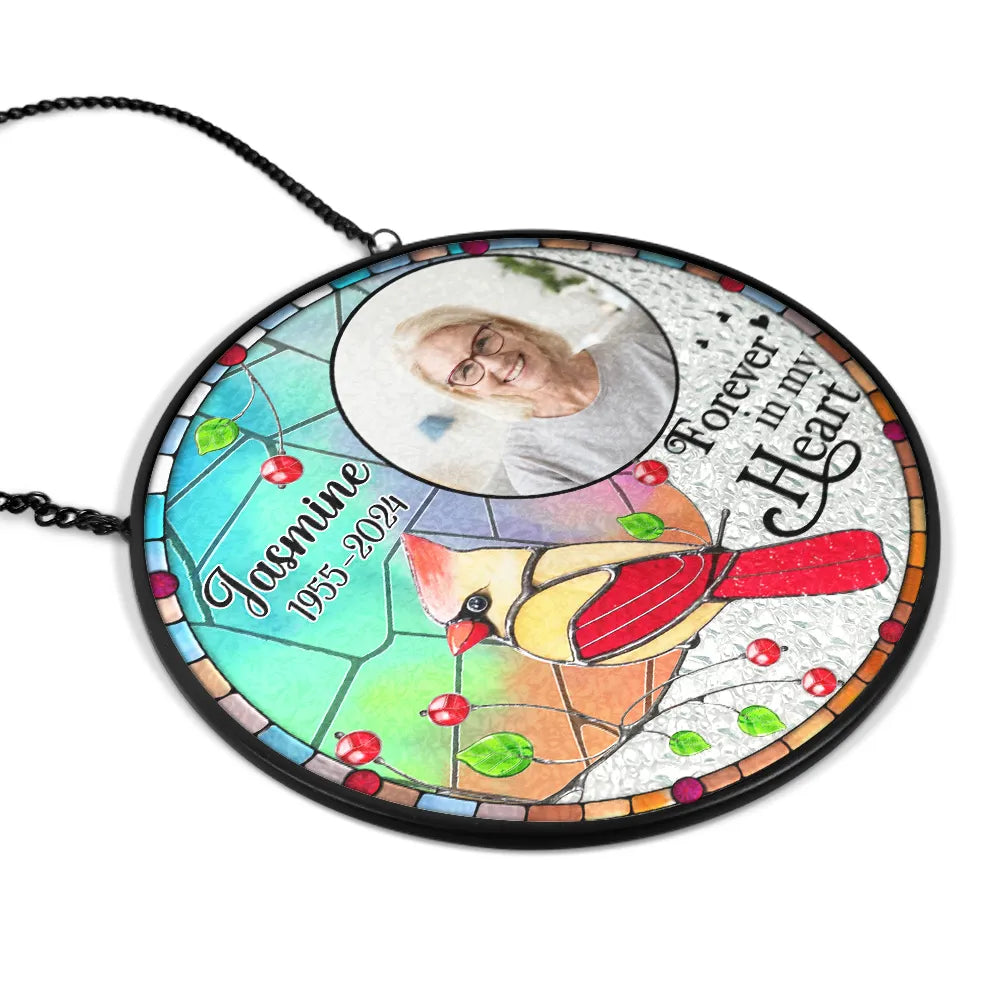 Memorial,Custom Photo - Custom Photo Memorial I'm Always With You Mosaic Printing - Personalized Stained Glass Window Hanging Suncatcher