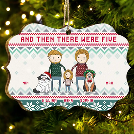 Christmas And Then There Were - Personalized Medallion Wooden Ornament