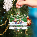 Gift For Couples, Parents, Kids, Pet Lovers - Jolliest Bunch Of Elves Family - Personalized Custom Shaped Acrylic Ornament