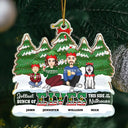 Gift For Couples, Parents, Kids, Pet Lovers - Jolliest Bunch Of Elves Family - Personalized Custom Shaped Acrylic Ornament