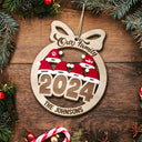 Family - 2024 Christmas Our Family - Personalized Wooden Cutout Ornament