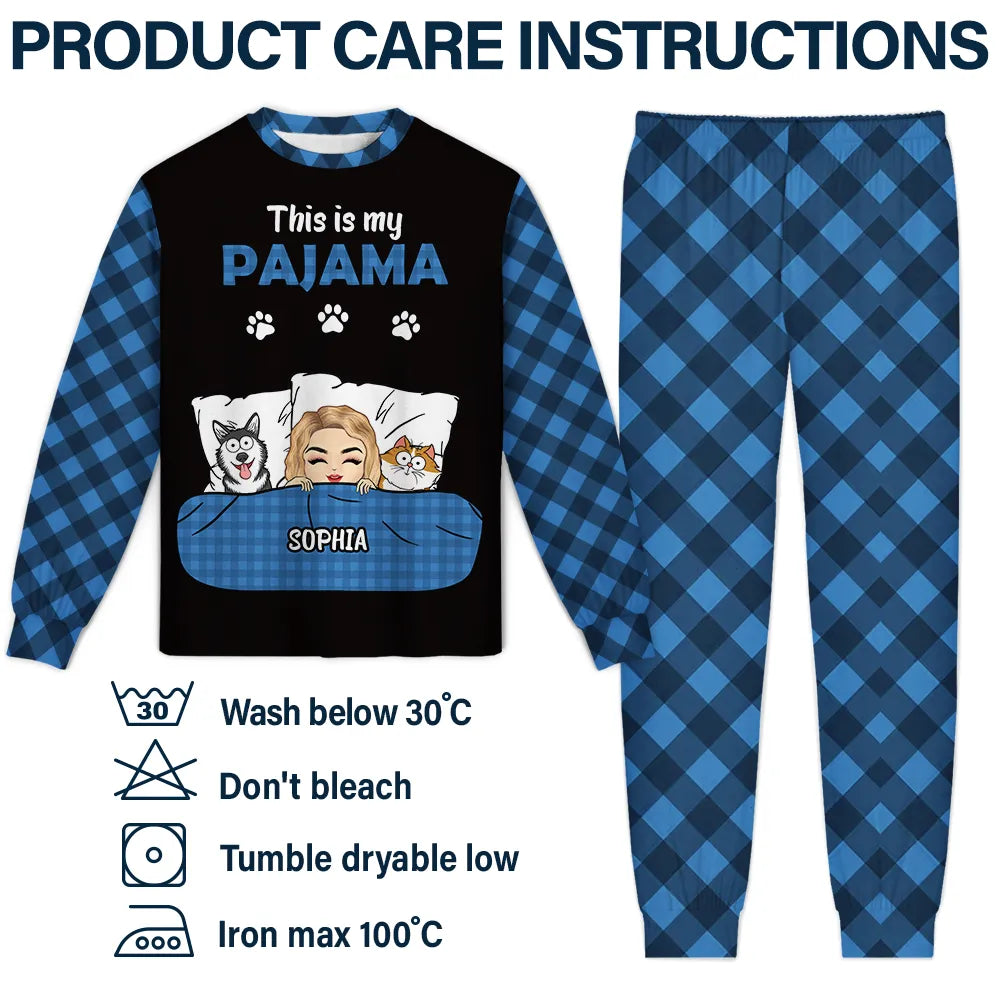 Pet Lovers, Dog Lovers, Cat Lovers, Gift For Yourself - This Is My Pajama Pet Lovers - Personalized Unisex Pajamas Set