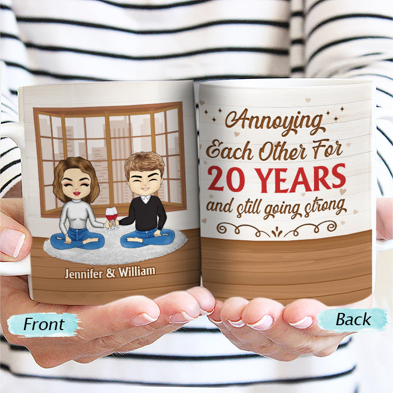 Family Couple Annoying Each Other For Years - Personalized Custom White Edge-to-Edge Mug