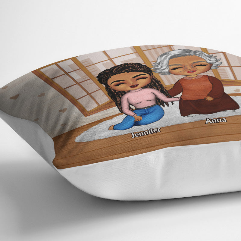 Mother & Daughter Forever Linked Together - Personalized Custom Pillow