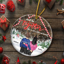 Christmas Couple Home Together We Built A Life We Loved - Personalized Custom Circle Acrylic Ornament