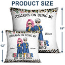 Congrats On Being My Brother Leopard Ver - Gift For Sibling - Personalized Pillow