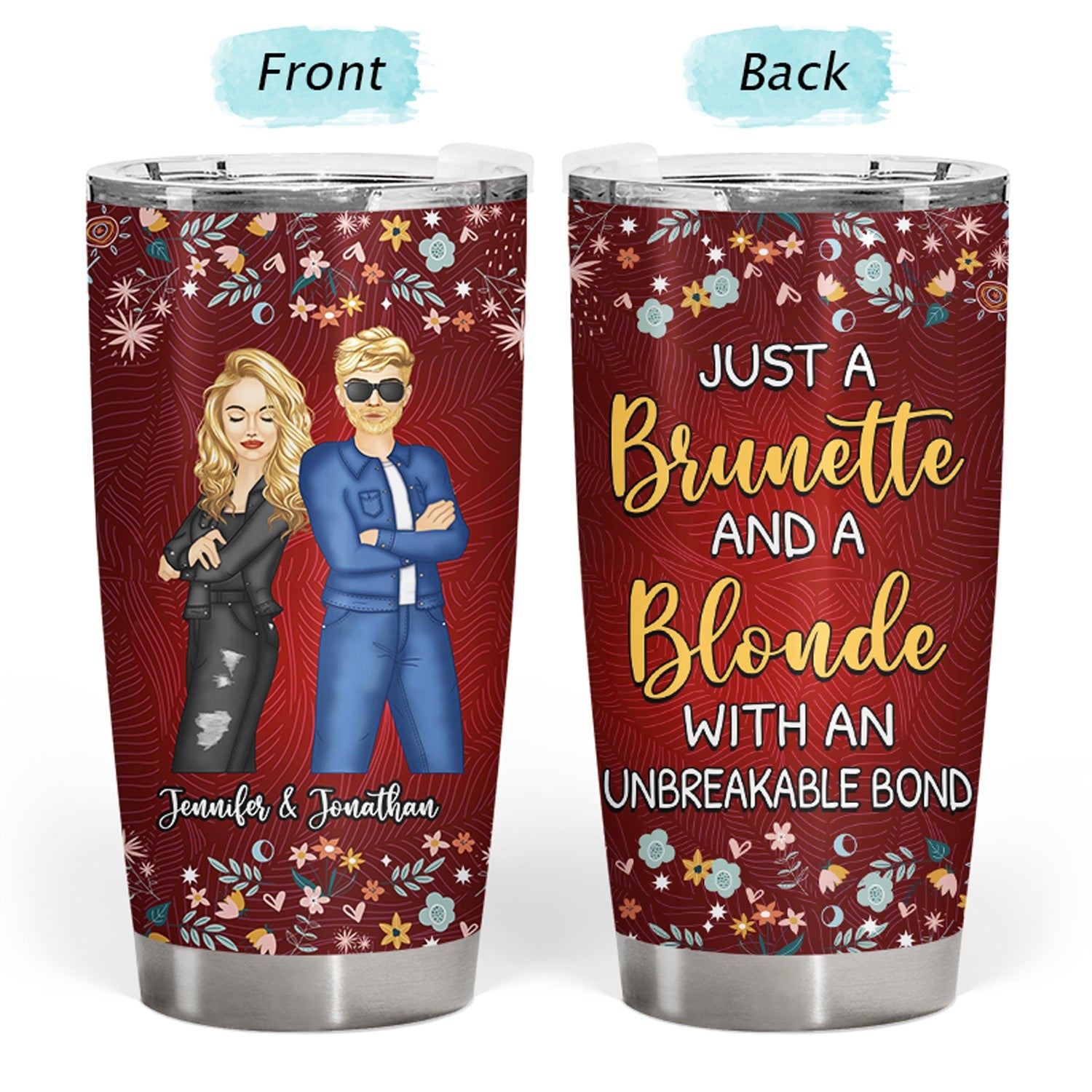 Fashion Bestie Unbreakable Bond - Gift For Besties - Personalized Tumbler