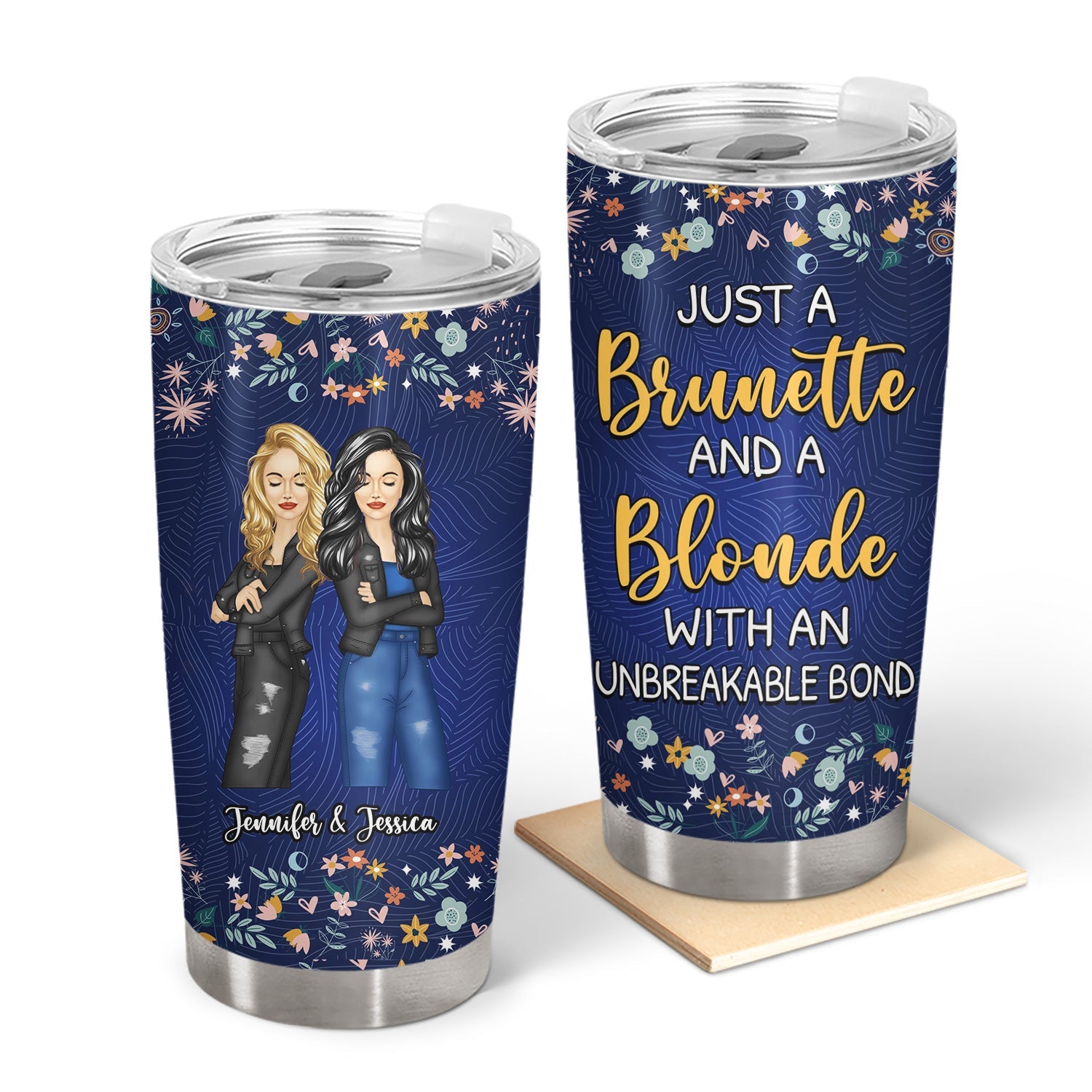 Fashion Bestie Unbreakable Bond - Gift For Besties - Personalized Tumbler