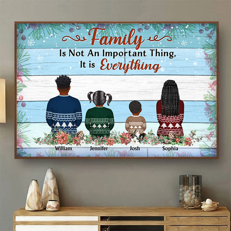 Family Where Life Begins And Love Never Ends - Memorial Gift - Christmas Gift - Personalized Custom Poster