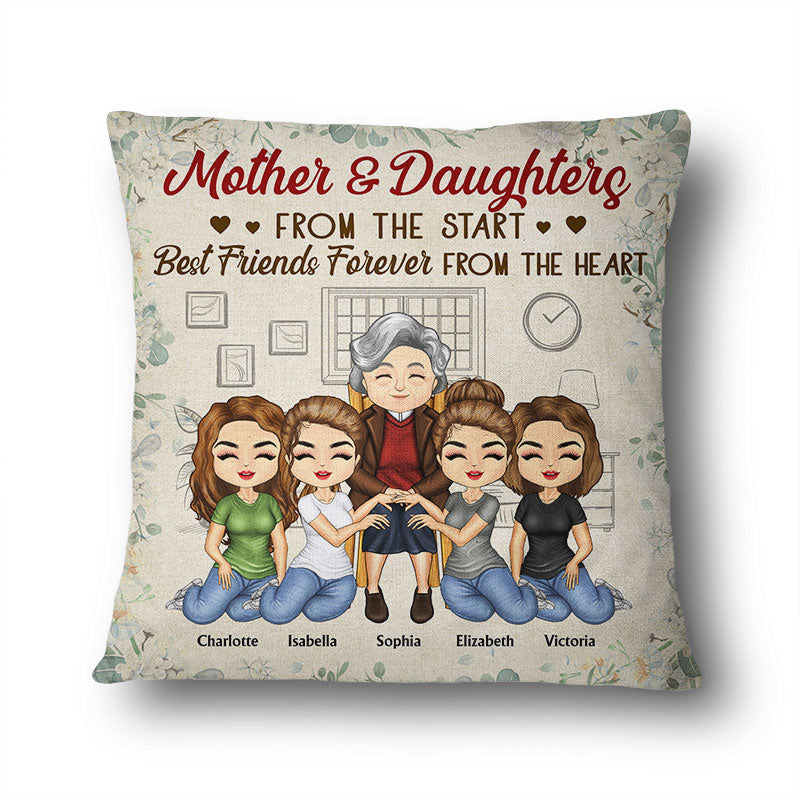 The Love Between Mother & Daughters Is Forever - Mother Gift - Personalized Custom Pillow