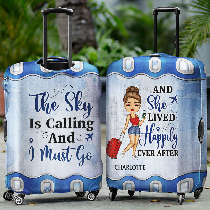 Just A Girl Boy Who Loves Traveling - Gift For Traveling Lovers - Personalized Custom Luggage Cover