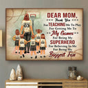 Basketball Dear Mom Thank You For Teaching Me - Gift For Mother - Personalized Custom Poster