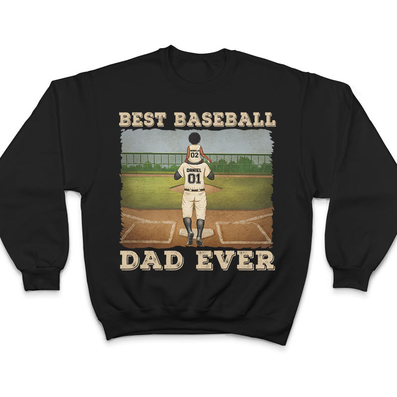 Best Baseball Dad Ever - Gift For Father - Personalized Custom T Shirt