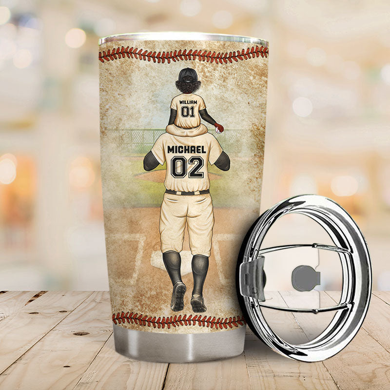 Baseball Dad Behind Every Baseball Player - Father Gift - Personalized Custom Tumbler