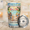 Beach Couple The Day I Met You - Couple Gift - Personalized Custom Tumbler