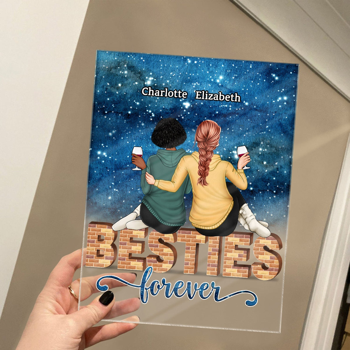 Besties Brothers Sisters Sibling Forever The Greatest - Gift For Family And Friends - Personalized Custom Vertical Rectangle Acrylic Plaque