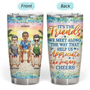 I Love You To The Beach And Back Traveling Cartoon - Anniversary, Birthday Gift For Besties, Best Friends, BFF - Personalized Custom Tumbler