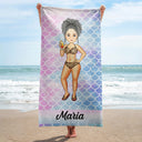 Traveling Beach Poolside Swimming Picnic Vacation - Birthday, Funny Gift Couples, Parents, Family, Kids - Personalized Custom Beach Towel