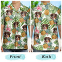 Custom Photo Funny Family Pet Face Tropical Fruit - Gift For Men, Dog And Cat Lovers - Personalized Custom Hawaiian Shirt