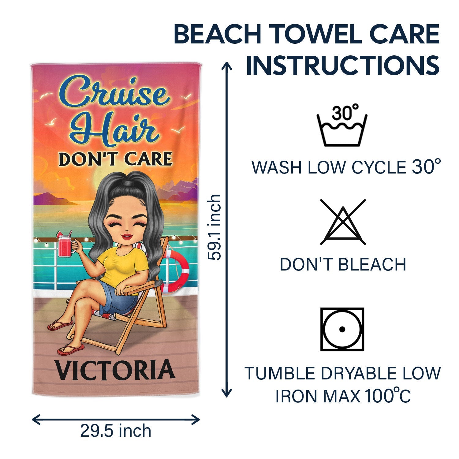 Life Is Better On A Cruise - Vacation, Birthday, Funny Gift For Cruising Lovers, Traveling Lovers - Personalized Beach Towel