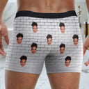 Custom Photo This Property Is Protected By A Crazy Wife - Funny Gift For Husband, Boyfriend - Personalized Men's Boxer Briefs