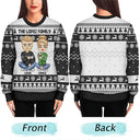 Family - Christmas Chibi Family Holding Gift - Personalized Unisex Ugly Sweater