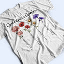 Happy,Gift For Grandma,Gift For Women,Gift For Mother - Grandma's Garden Birth Flower Bouquet - Personalized T Shirt