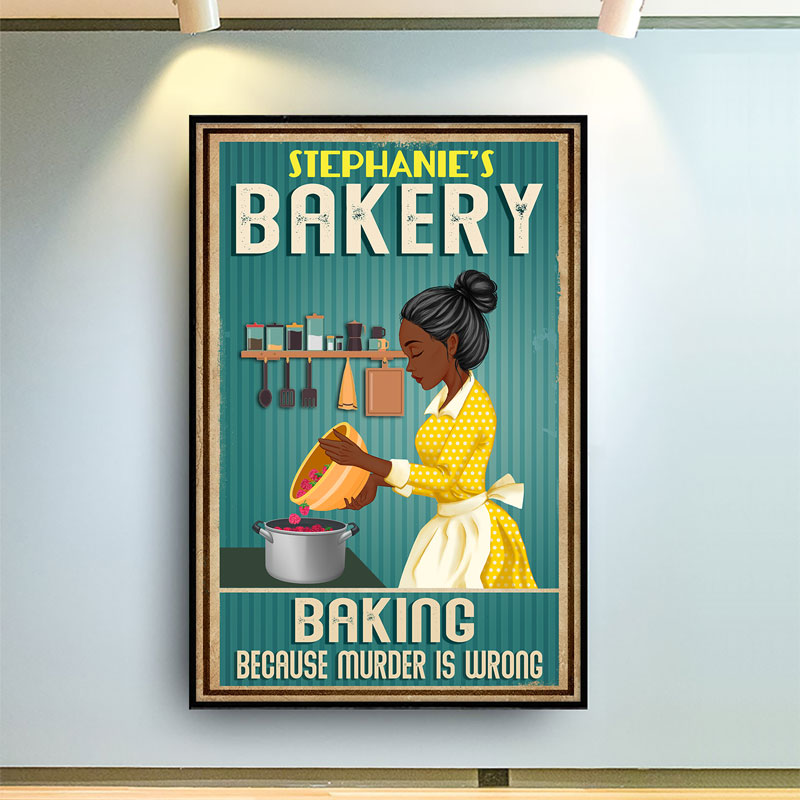 Baking Because Murder Is Wrong - Personalized Custom Poster