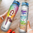 I Am Divine Intuitive Expressive Loved - Gift For Yoga Lovers - Personalized Custom Water Tracker Bottle