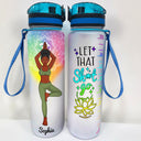 I Am Divine Intuitive Expressive Loved - Gift For Yoga Lovers - Personalized Custom Water Tracker Bottle