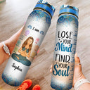 Yoga Girl I Am Divine Intuitive Expressive Loved - Gift For Yoga Lovers - Personalized Custom Water Tracker Bottle