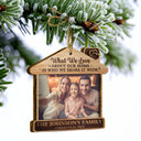 Custom Photo Family Where Life Begins And Love Never Ends - Christmas Gift For Family - Personalized Custom 2 Layered Wooden Ornament