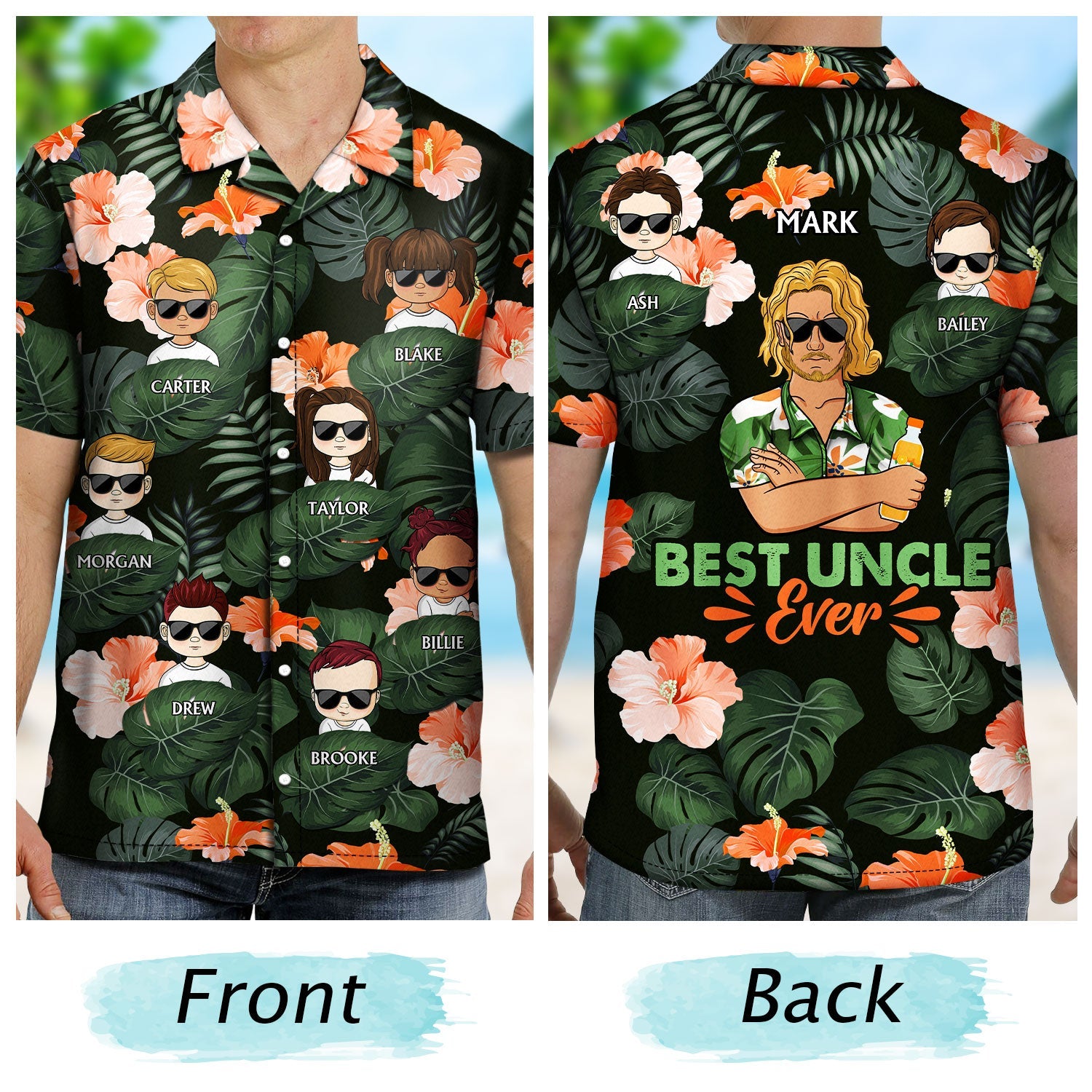 Best Dad, Papa, Uncle Ever - Birthday, Loving Gift For Father, Grandpa, Grandfather - Personalized Custom Hawaiian Shirt